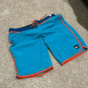 Teal Quicksilver board shorts